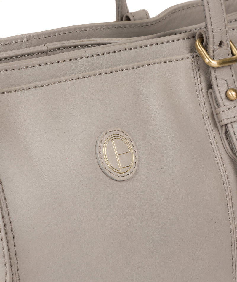 'Wollerton' Dove Grey Leather Tote Bag image 8