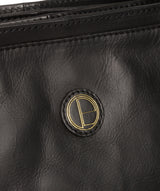'Wollerton' Vintage Black Leather Tote Bag image 8