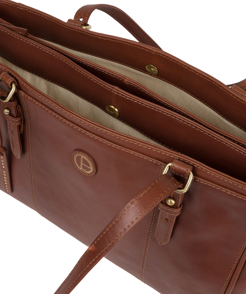 'Wollerton' Vintage Cognac Leather Tote Bag
