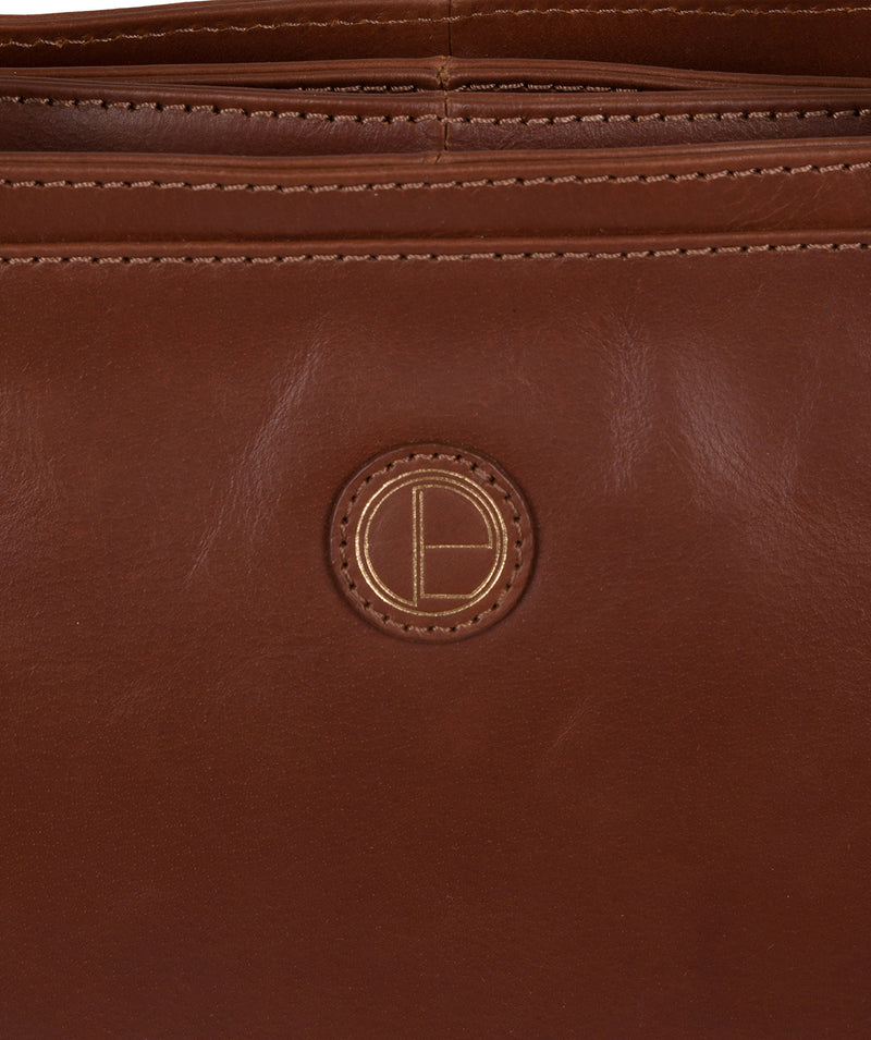'Wollerton' Vintage Cognac Leather Tote Bag image 7