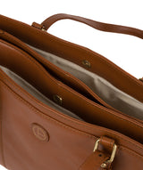 'Wollerton' Vintage Dark Tan Leather Tote Bag image 7