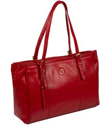 'Wollerton' Vintage Red Leather Tote Bag image 3
