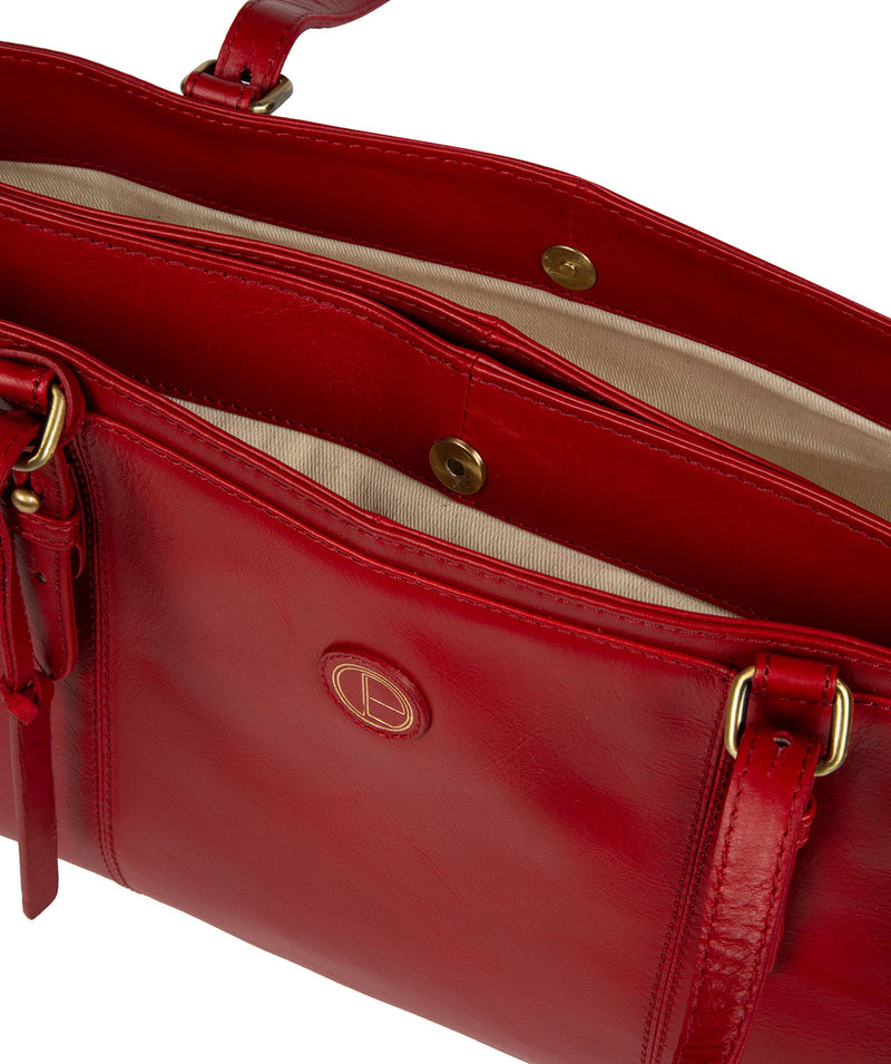 'Wollerton' Vintage Red Leather Tote Bag image 7