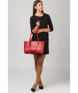 'Wollerton' Vintage Red Leather Tote Bag