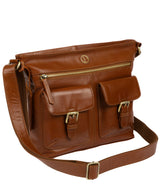 'Cleeton' Vintage Dark Tan Leather Shoulder Bag image 3