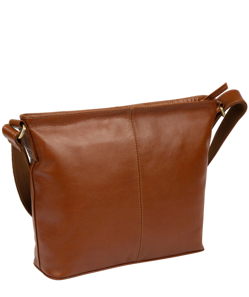 'Cleeton' Vintage Dark Tan Leather Shoulder Bag image 4