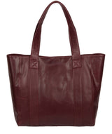 'Cranbrook' Burgundy Leather Tote Bag image 3