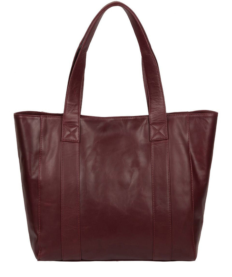 'Cranbrook' Burgundy Leather Tote Bag image 3