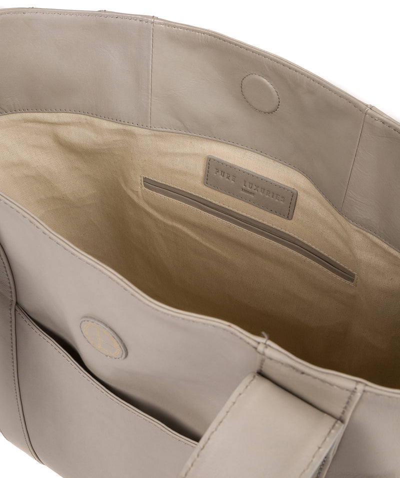 'Cranbrook' Dove Grey Leather Tote Bag image 4