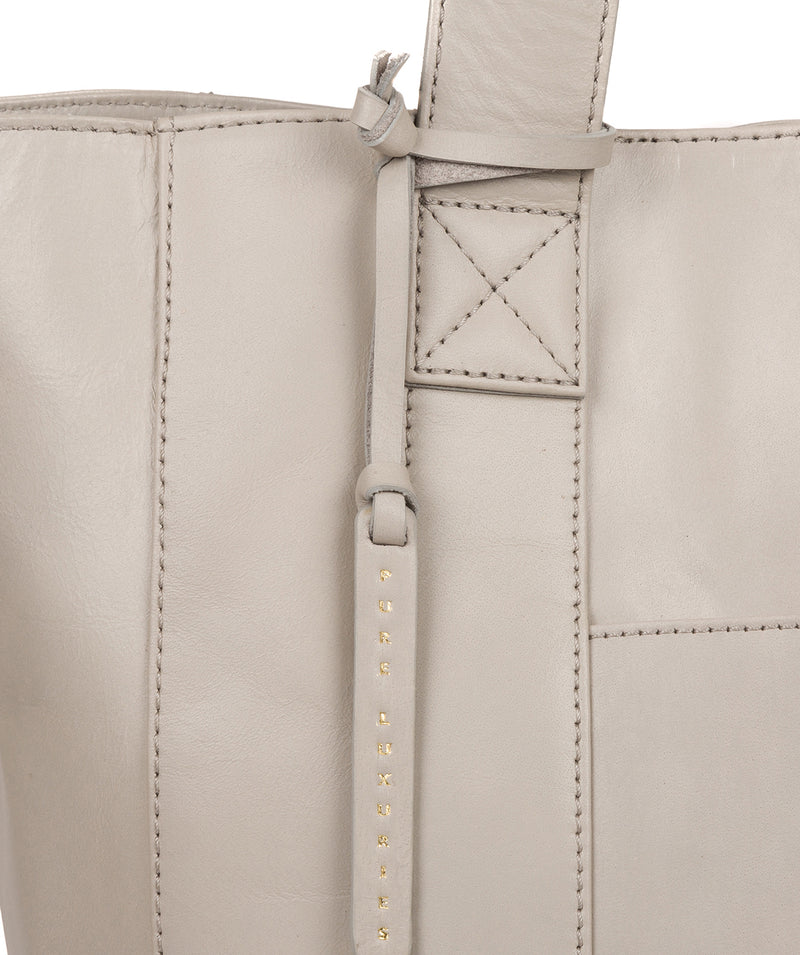 'Cranbrook' Dove Grey Leather Tote Bag image 6