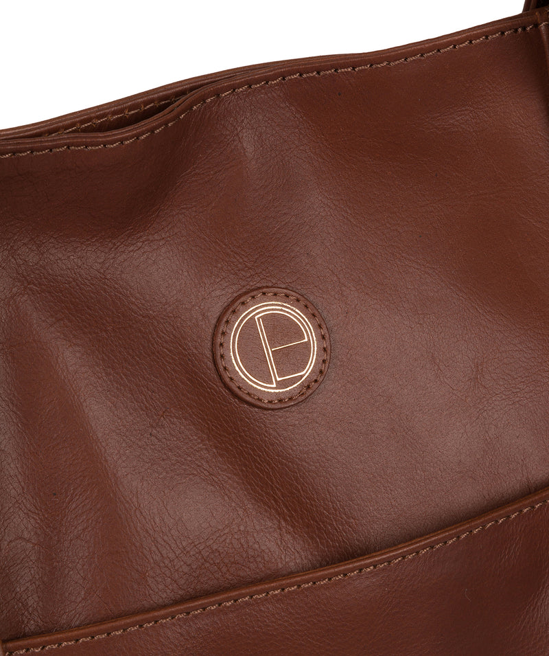 'Cranbrook' Vintage Cognac Leather Tote Bag image 6