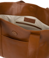 'Cranbrook' Vintage Dark Tan Leather Tote Bag image 4