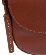 'Yanley' Vintage Cognac Leather Shoulder Bag image 5