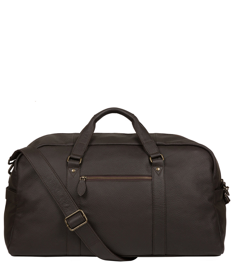 'Drake' Brown Leather Holdall