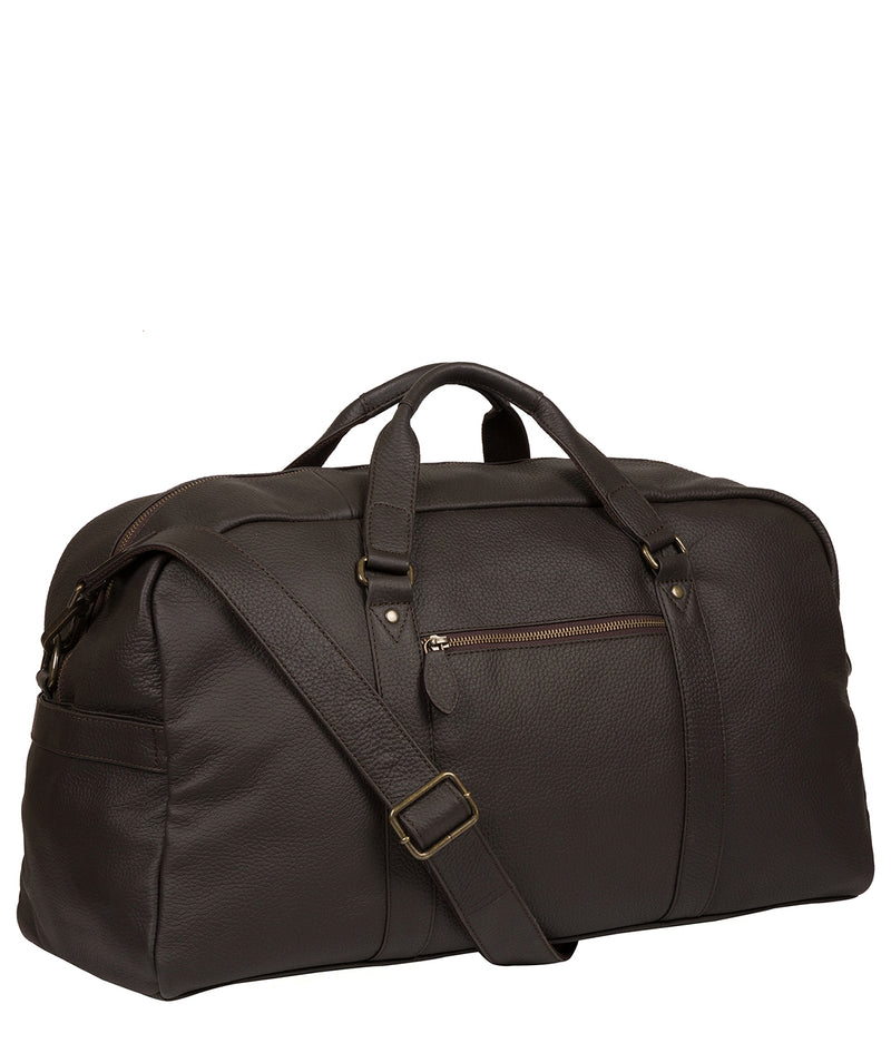 'Drake' Brown Leather Holdall