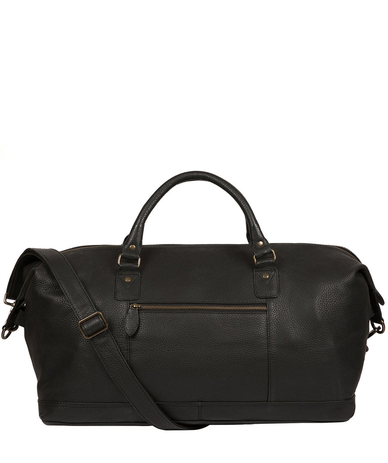 'Mallory' Black Leather Holdall