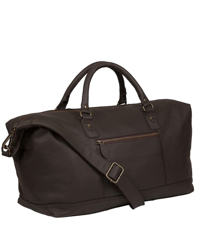 'Mallory' Brown Leather Holdall
