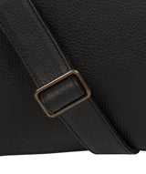 'Lawrence' Black Leather Messenger Bag Pure Luxuries London