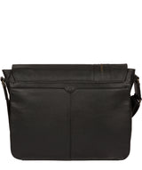 'Byron' Black Leather Messenger Bag image 3