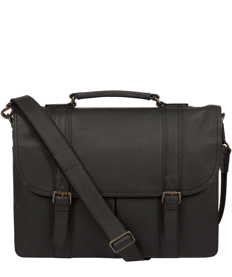 'Caxton' Black Leather Briefcase image 1