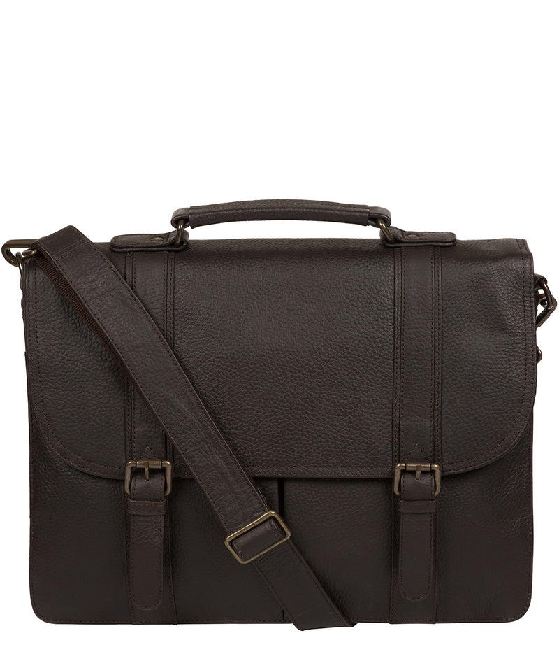 'Caxton' Brown Leather Briefcase image 1