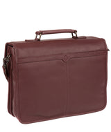 'Scott 'Oxblood' Natural Leather Messenger Bag Pure Luxuries London