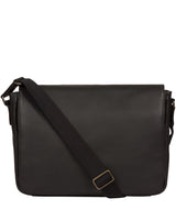 'Keats' Black Leather Messenger Bag image 1