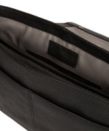 'Keats' Black Leather Messenger Bag image 4
