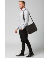 'Keats' Brown Leather Messenger Bag Pure Luxuries London