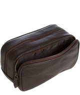 'Moore' Brown Leather Washbag