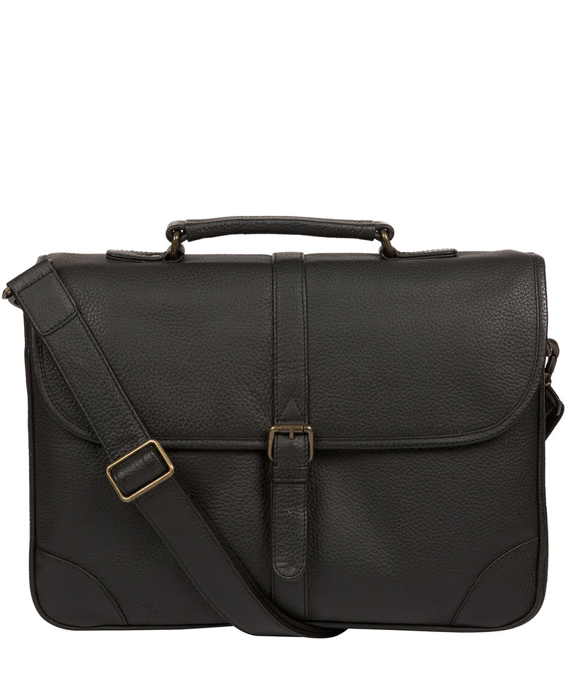 'Wallace' Black Leather Briefcase image 1
