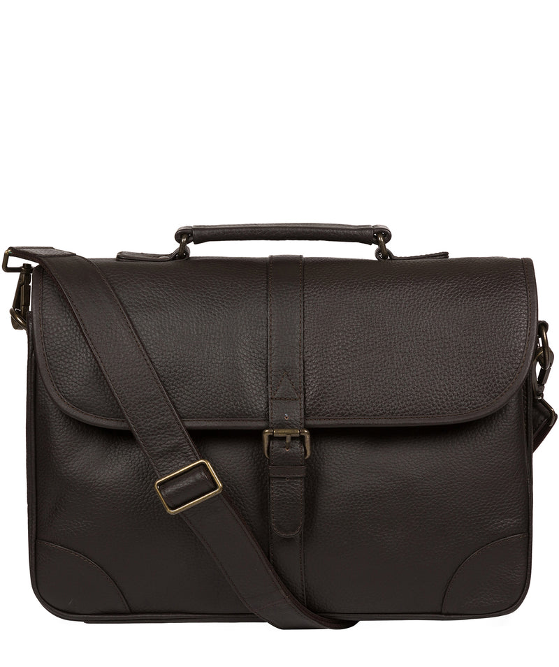 'Wallace' Brown Leather Briefcase image 1