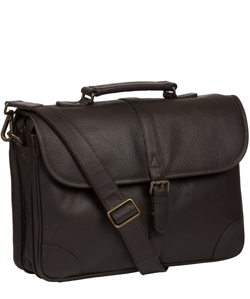 'Wallace' Brown Leather Briefcase image 5