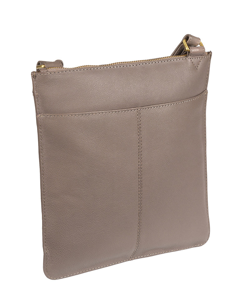'Oban' Grey Pebbled Leather Cross-Body Bag