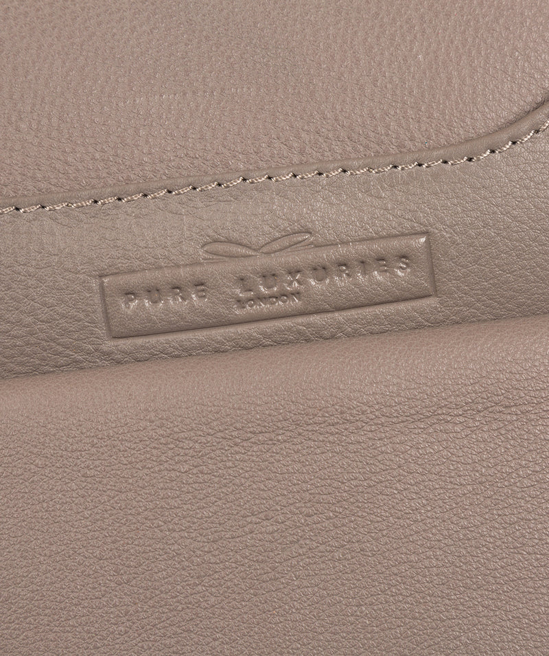 'Oban' Grey Pebbled Leather Cross-Body Bag