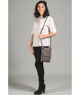 'Oban' Grey Pebbled Cowhide Leather Cross-Body Bag image 2