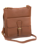 'Inverness' Tan Leather Cross Body Bag