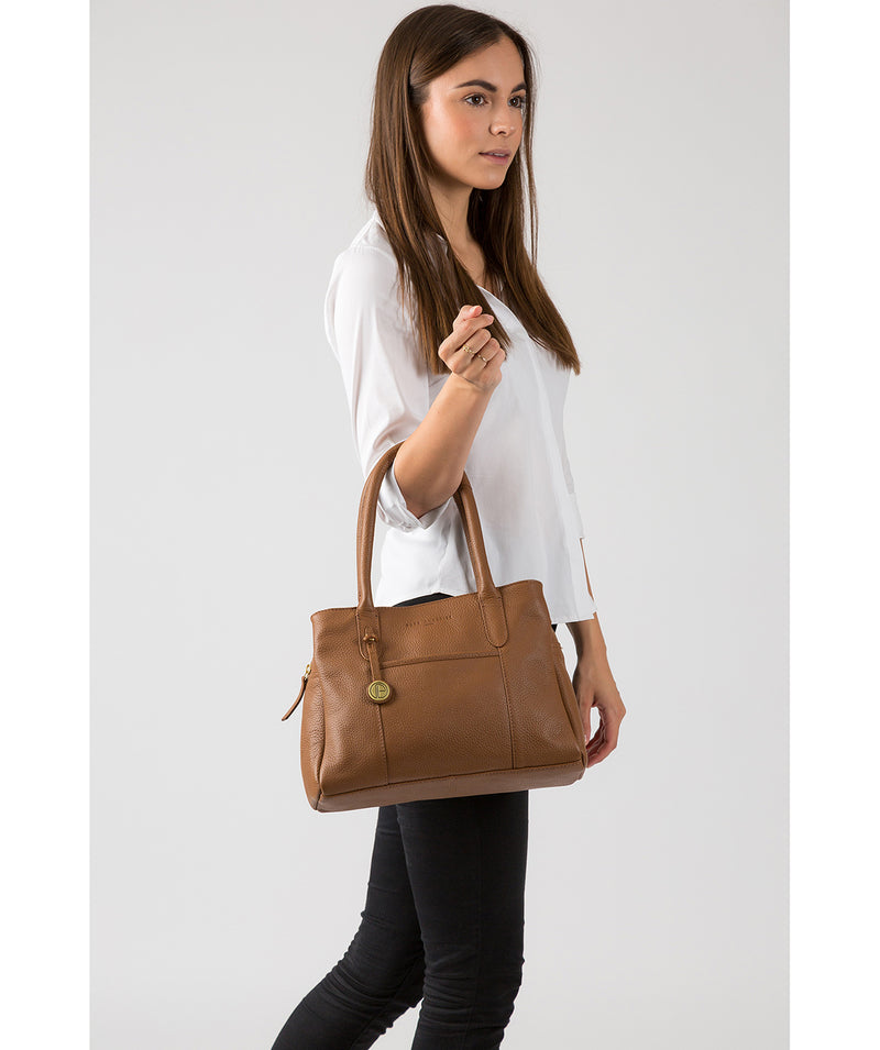 'Cheadle' Dark Tan Leather Handbag image 2