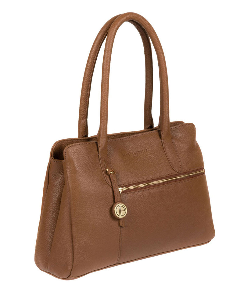 'Darley' Dark Tan Leather Handbag