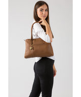 'Darley' Dark Tan Leather Handbag image 2