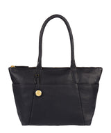 'Eton' Navy & Gold-Coloured Detail Leather Tote Bag