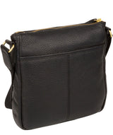 'Fleet' Black & Gold Leather Cross Body Bag