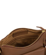 'Fleet' Dark Tan Leather Cross Body Bag