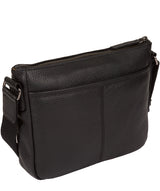 'Guildford' Black & Platinum-Coloured Detail Leather Bag