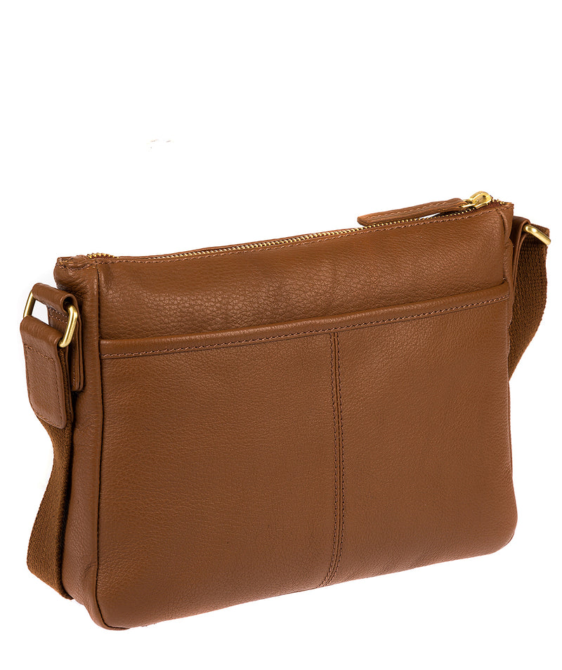 'Guildford' Tan & Gold Leather Cross Body Bag