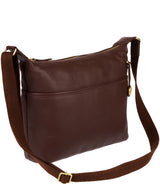 'Helmsley' Auburn & Gold Leather Shoulder Bag