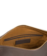 'Helmsley' Grey Leather Shoulder Bag