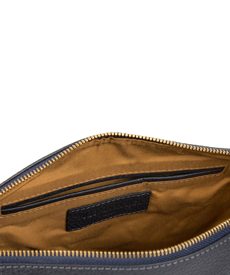 'Helmsley' Navy Leather Shoulder Bag