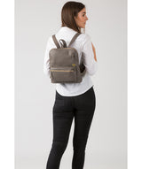 'Ingleby' Grey Leather Backpack Pure Luxuries London