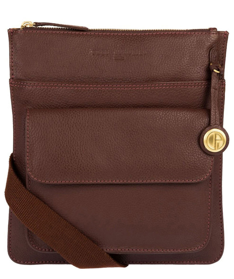 'Jarrow' Auburn & Gold-Coloured Detail Bag